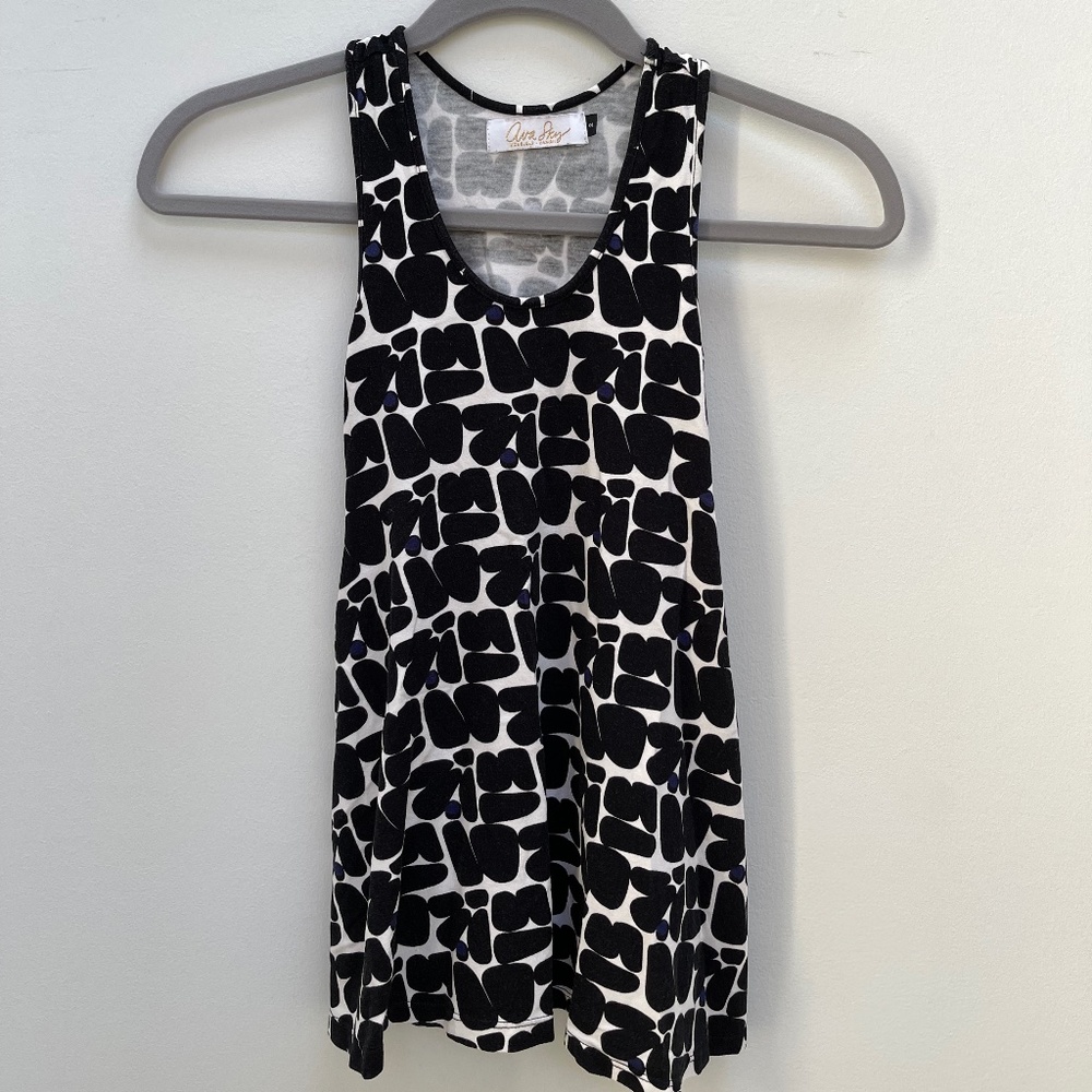 AVA SKY black and white tank dress GIRLS size 2